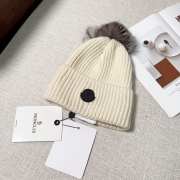 Uubags | Moncler wool pom pom beanie in white - 4