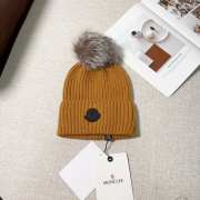 Uubags | Moncler wool pom pom beanie in brown - 5