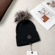 Uubags | Moncler wool pom pom beanie in black - 6