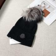 Uubags | Moncler wool pom pom beanie in black - 2