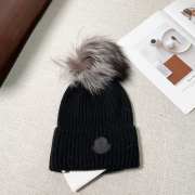 Uubags | Moncler wool pom pom beanie in black - 1