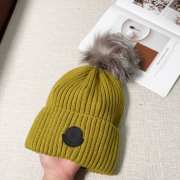 Uubags | Moncler wool pom pom beanie in green - 2