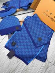 Uubags | Set Louis Vuitton Petit Damier Scarf and Hat 01 - 5