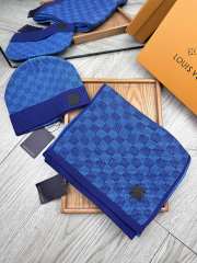 Uubags | Set Louis Vuitton Petit Damier Scarf and Hat 01 - 4