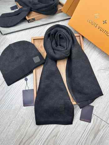 Uubags | Set Louis Vuitton Petit Damier Scarf and Hat 03