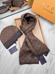 Uubags | Set Louis Vuitton Petit Damier Scarf and Hat 05 - 4