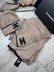 Uubags | Set Chanel Wool Hat & Scarf In Brown - 5