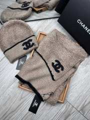 Uubags | Set Chanel Wool Hat & Scarf In Brown - 2