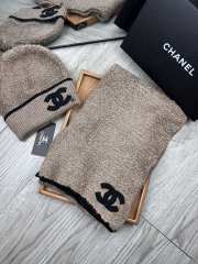 Uubags | Set Chanel Wool Hat & Scarf In Brown - 3