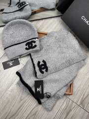 Uubags | Set Chanel Wool Hat & Scarf In Grey - 4