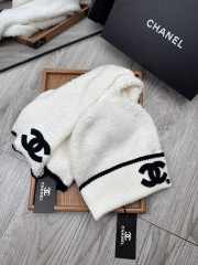 Uubags | Set Chanel Wool Hat & Scarf In White - 6