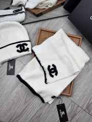 Uubags | Set Chanel Wool Hat & Scarf In White - 4