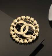 Uubags | Chanel Metal CC Heart Brooch Gold Earrings - 1