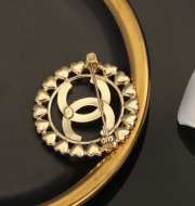 Uubags | Chanel Metal CC Heart Brooch Gold Earrings - 3