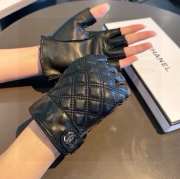 Uubags | Chanel anti-slip fingerless gloves in black - 4