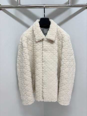 Uubags | Dior shearling mustang jacket in white