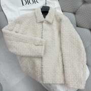 Uubags | Dior shearling mustang jacket in white - 2