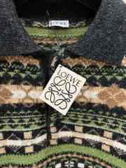 Uubags | Loewe Polo sweater in wool green/multicolor - 5