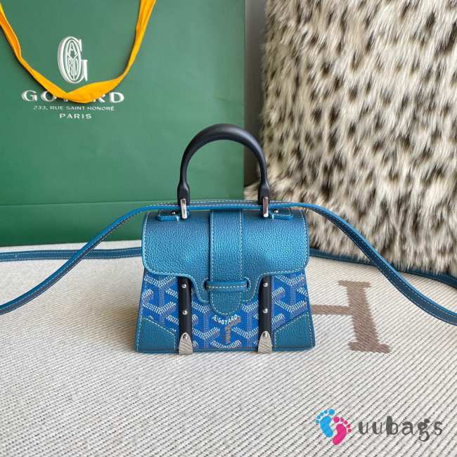 Uubags | Goyard Saigon Structure Nano Bag 2024 In Pearly Blue 14.5x7x11.5cm - 1