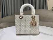 Uubags | Dior Lady Diana Bead Bag White 20x16.5x8cm - 1