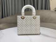 Uubags | Dior Lady Diana Bead Bag White 20x16.5x8cm - 6