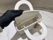 Uubags | Dior Lady Diana Bead Bag White 20x16.5x8cm - 4