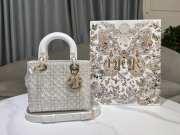 Uubags | Dior Lady Diana Bead Bag White 20x16.5x8cm - 2