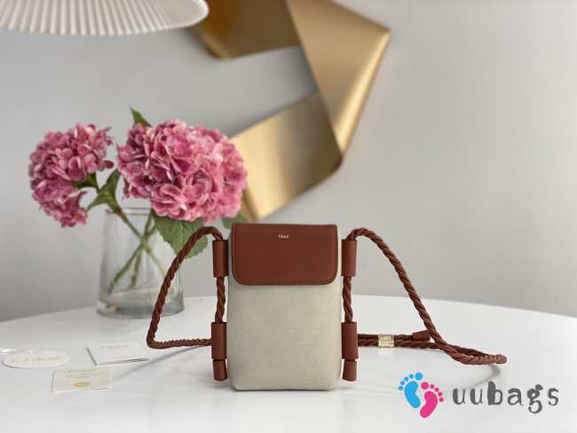 Uubags | Chloé Key Mini Crossbody Bag In Brown 13x3x18cm - 1