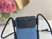 Uubags | Chloé Key Mini Crossbody Bag In Blue 13x3x18cm - 4