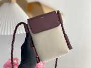 Uubags Chloé Key Mini Crossbody Bag In Burgundy 13x3x18cm - 6