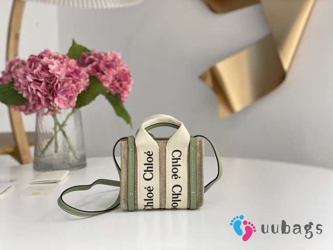 Uubags | Chloe Woody Bag Nano In Light Green 14x12x4cm - 1