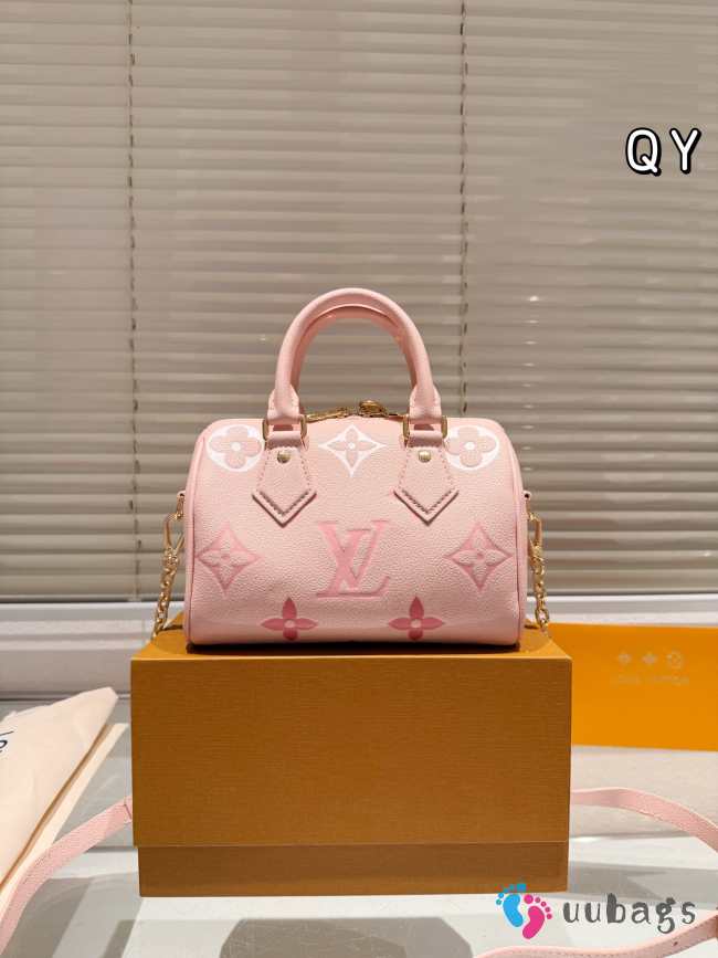 Uubags | Louis Vuitton Nano Speedy Bandoulière Pink Bag 20cm - 1