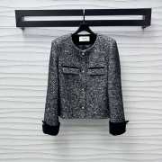 Uubags | Celine tweed jacket with gold buckle - 1