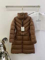 Uubags | Moncler Brou Quilted Down Coat in Brown - 1