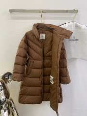 Uubags | Moncler Brou Quilted Down Coat in Brown - 5