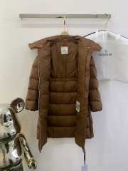 Uubags | Moncler Brou Quilted Down Coat in Brown - 3