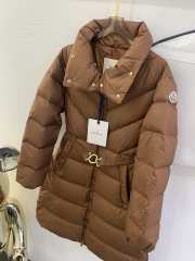 Uubags | Moncler Brou Quilted Down Coat in Brown - 2