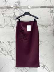 Uubags Valentino crop top and skirt burgundy set - 2