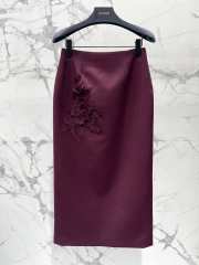 Uubags Valentino crop top and skirt burgundy set - 6