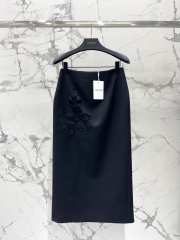 Uubags | Valentino crop top and skirt black set - 4