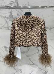 Uubags | Valentino Y2K Sparkle Leopard Feather Trim Top Set - 5