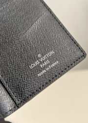 Uubags | Louis Vuitton M60502 Pocket Organizer Wallet In Black/Grey 7.5x11x1cm - 2