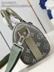 Uubags | Louis Vuitton M46271 Keepall Bandoulière 25 Bag In Khaki Green 25x15x11cm - 3