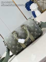 Uubags | Louis Vuitton M46271 Keepall Bandoulière 25 Bag In Khaki Green 25x15x11cm - 4