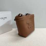 Uubags | Celine Cabas Anais Cuir Triomphe Bag in Brown Grained Calfskin 28x24x12cm - 3