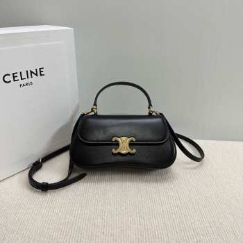 Uubags | Celine Teen Lola in shiny calfskin bag in black 20x11.5x5cm