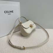 Uubags | Celine Teen Lola in shiny calfskin bag in white 20x11.5x5cm - 5