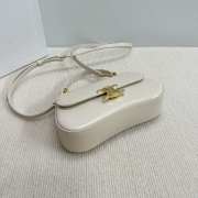 Uubags | Celine Teen Lola in shiny calfskin bag in white 20x11.5x5cm - 4