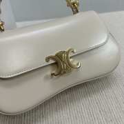 Uubags | Celine Teen Lola in shiny calfskin bag in white 20x11.5x5cm - 2