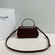 Uubags Celine Teen Lola in shiny calfskin bag in burgundy 20x11.5x5cm - 4